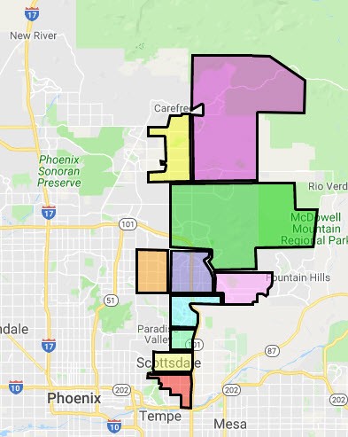 Phoenix Scottsdale Zip Code Map Scottsdale & Phoenix Metro Maps | Unique Scottsdale Homes